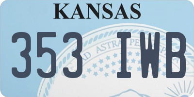 KS license plate 353IWB