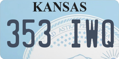 KS license plate 353IWQ