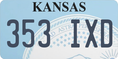 KS license plate 353IXD