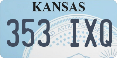 KS license plate 353IXQ
