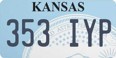 KS license plate 353IYP