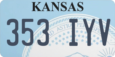KS license plate 353IYV