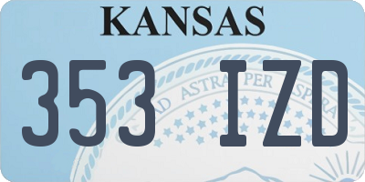 KS license plate 353IZD