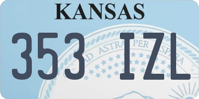 KS license plate 353IZL