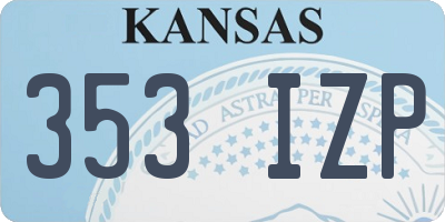 KS license plate 353IZP