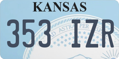KS license plate 353IZR