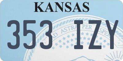 KS license plate 353IZY