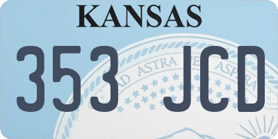 KS license plate 353JCD