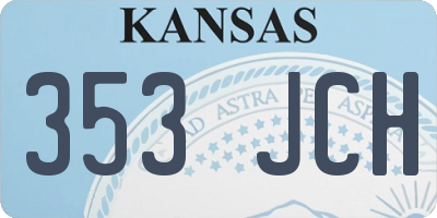 KS license plate 353JCH