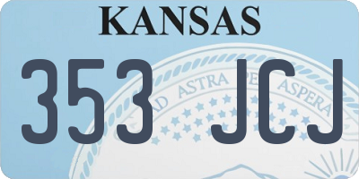 KS license plate 353JCJ