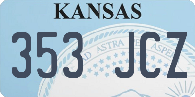KS license plate 353JCZ