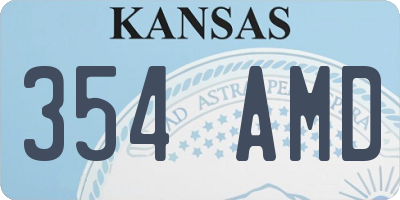 KS license plate 354AMD