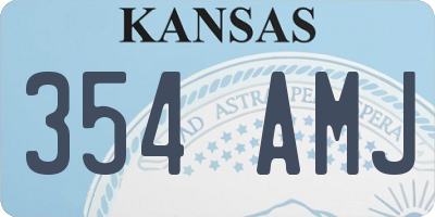 KS license plate 354AMJ