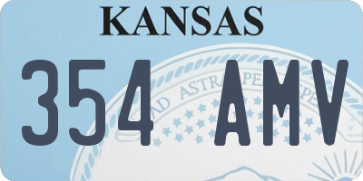 KS license plate 354AMV