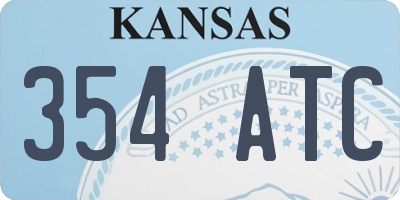 KS license plate 354ATC