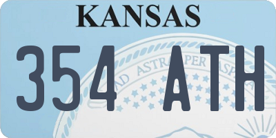 KS license plate 354ATH