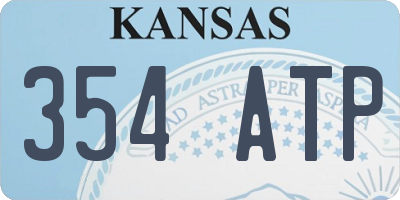 KS license plate 354ATP