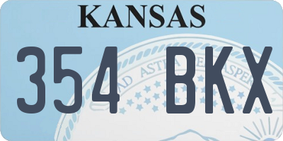 KS license plate 354BKX