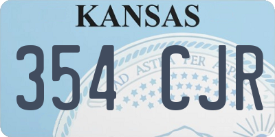 KS license plate 354CJR