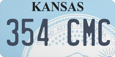KS license plate 354CMC