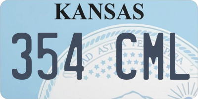 KS license plate 354CML