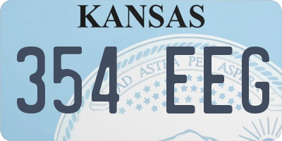 KS license plate 354EEG