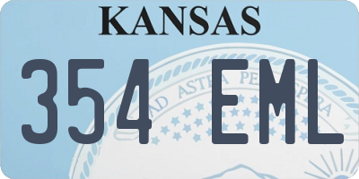 KS license plate 354EML