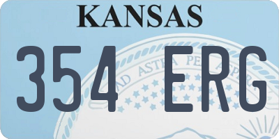 KS license plate 354ERG