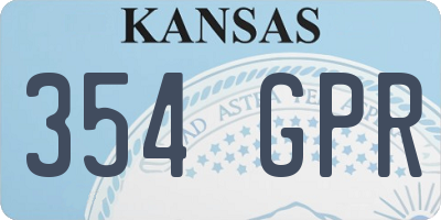 KS license plate 354GPR