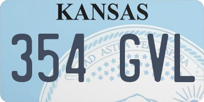 KS license plate 354GVL