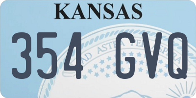 KS license plate 354GVQ