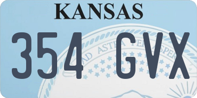 KS license plate 354GVX