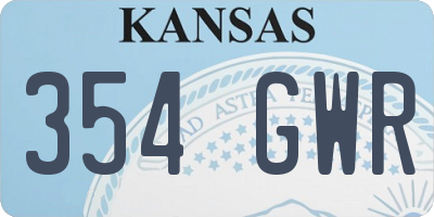 KS license plate 354GWR