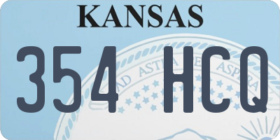 KS license plate 354HCQ