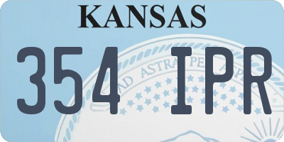 KS license plate 354IPR