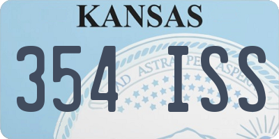 KS license plate 354ISS