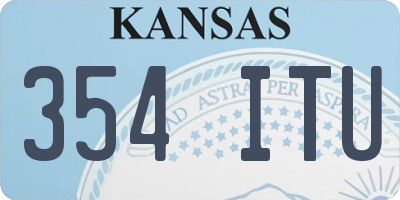 KS license plate 354ITU