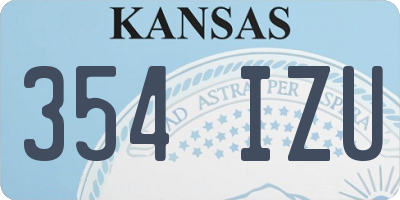 KS license plate 354IZU