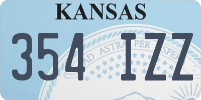 KS license plate 354IZZ