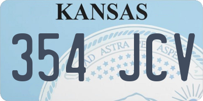 KS license plate 354JCV