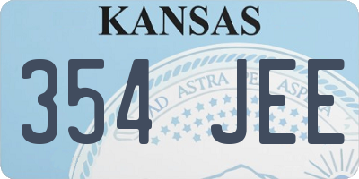 KS license plate 354JEE