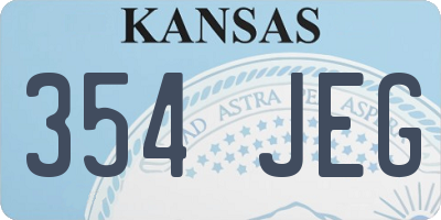 KS license plate 354JEG