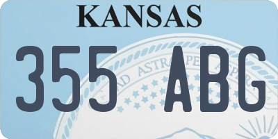 KS license plate 355ABG