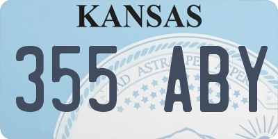 KS license plate 355ABY
