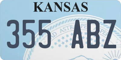 KS license plate 355ABZ