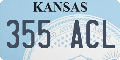 KS license plate 355ACL