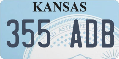 KS license plate 355ADB