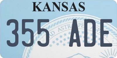 KS license plate 355ADE