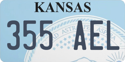 KS license plate 355AEL