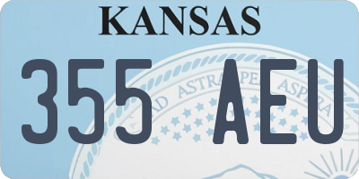 KS license plate 355AEU
